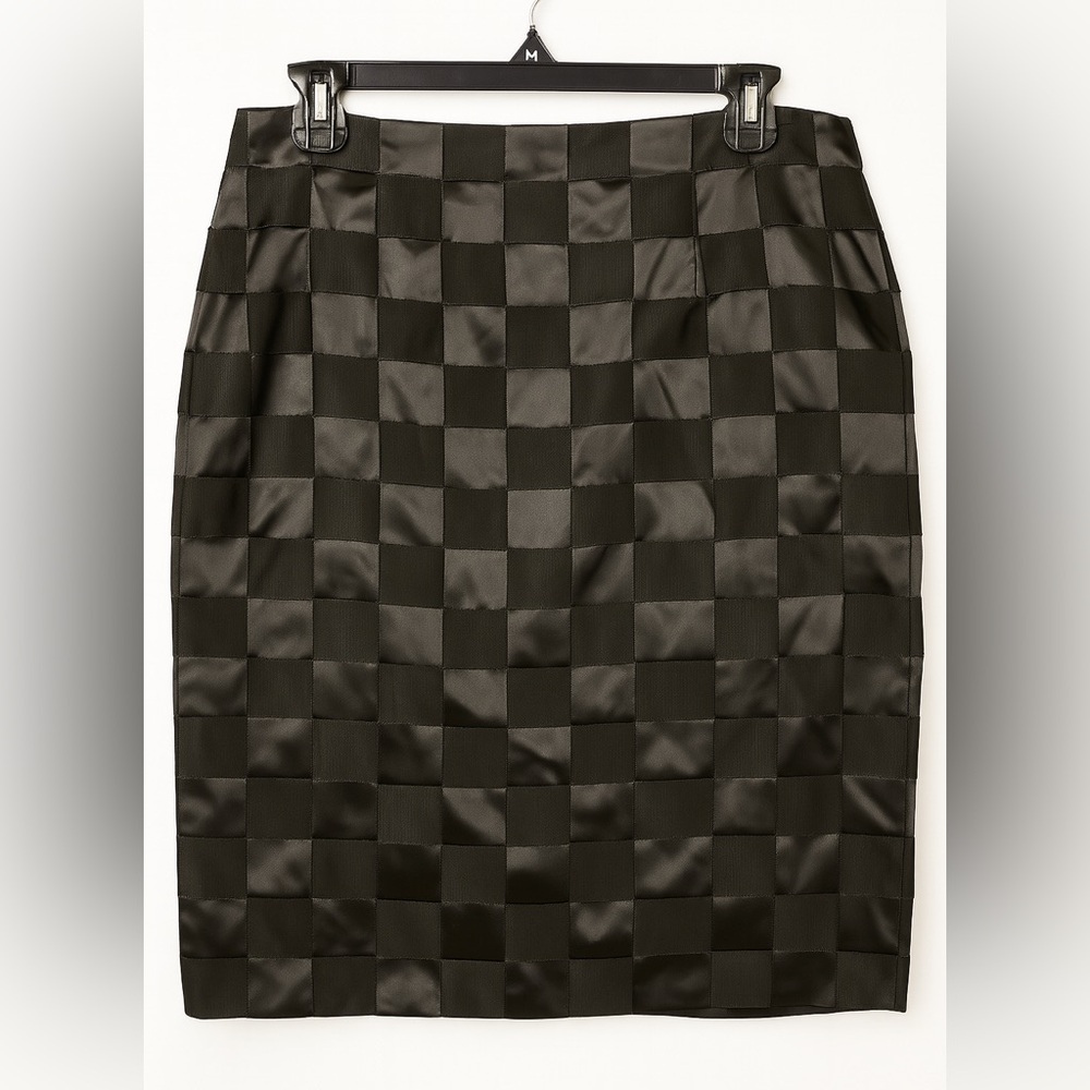 J.McLaughlin Womens Black Checkered Skirt | Size 14 | Workwear Staple